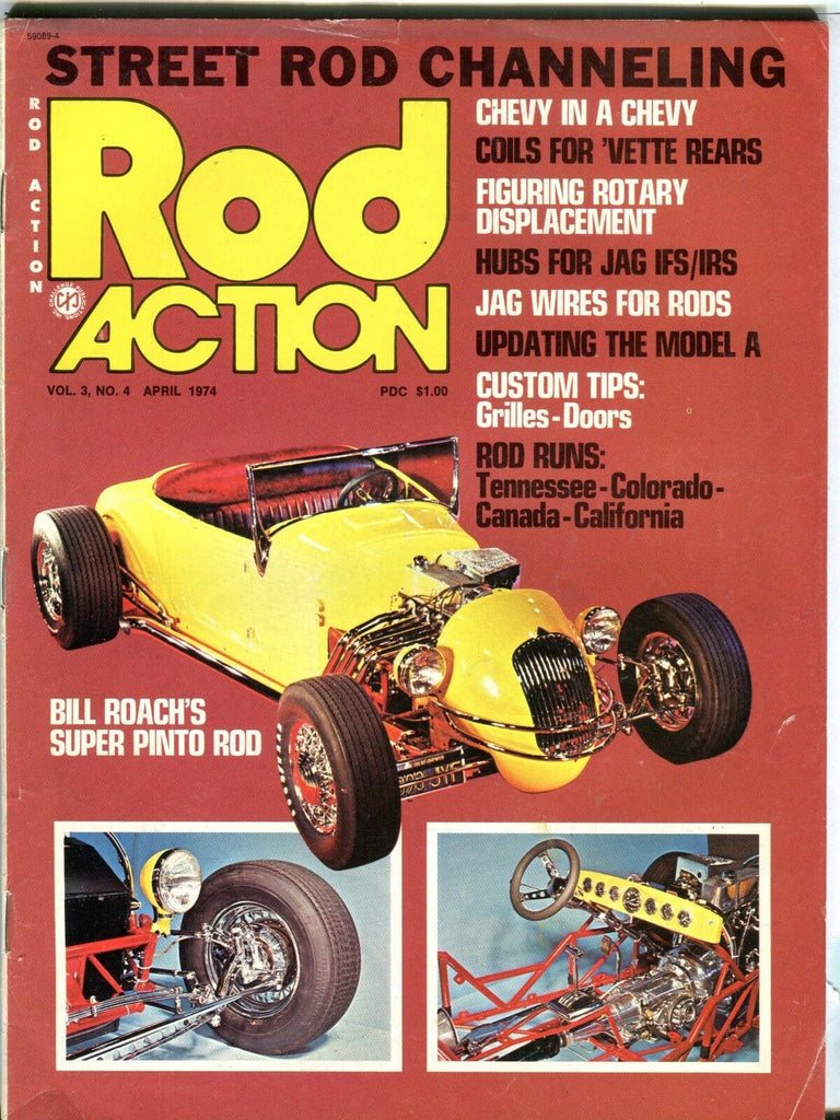 Rod Action Magazine April 1974 Bill Roach Pinto Rod EX No ML 031617nonjhe