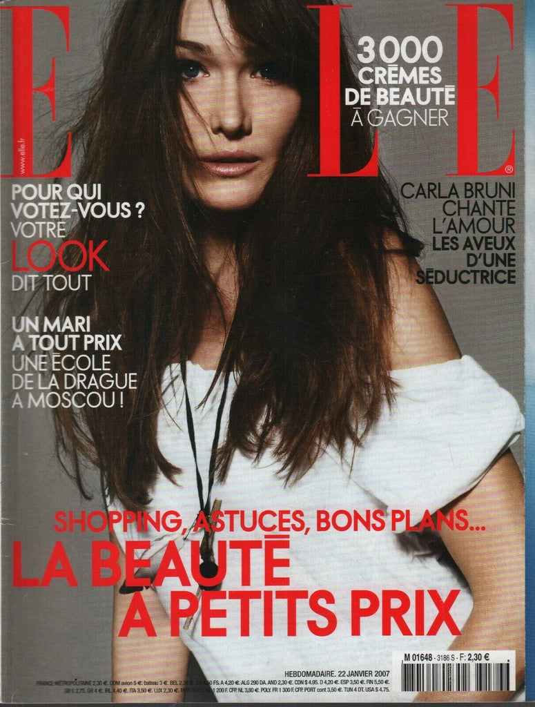 Elle Vintage French Fashion Magazine 22 Janvier 2007 Carla Bruni 092719AME