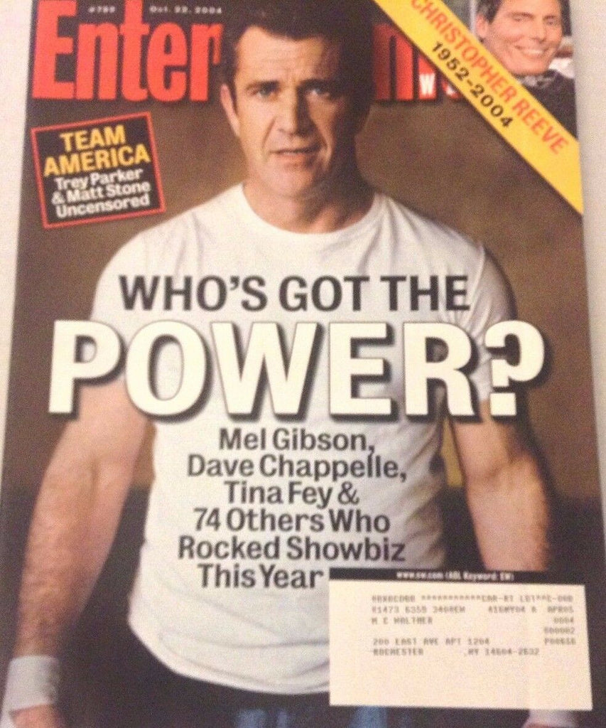 Entertainment Weekly Magazine Mel Gibson , Chappelle October 22 2004 080117nonrh