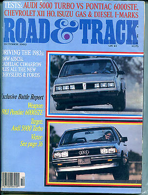 Road & Track Magazine October 1982 Audi 5000 Turbo BMW EX 122415jhe
