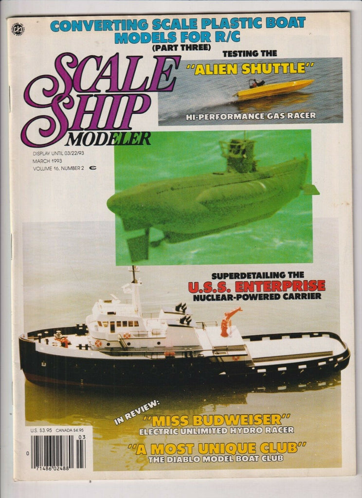 Scale Ship Modeler Mag USS Enterprise & Hydro Racers March 1993 032720nonrh