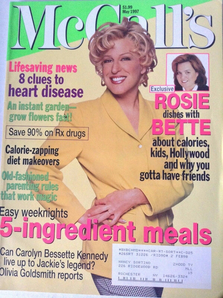 McCall's Magazine Rosie Dishes With Bette May 1997 081417nonrh2