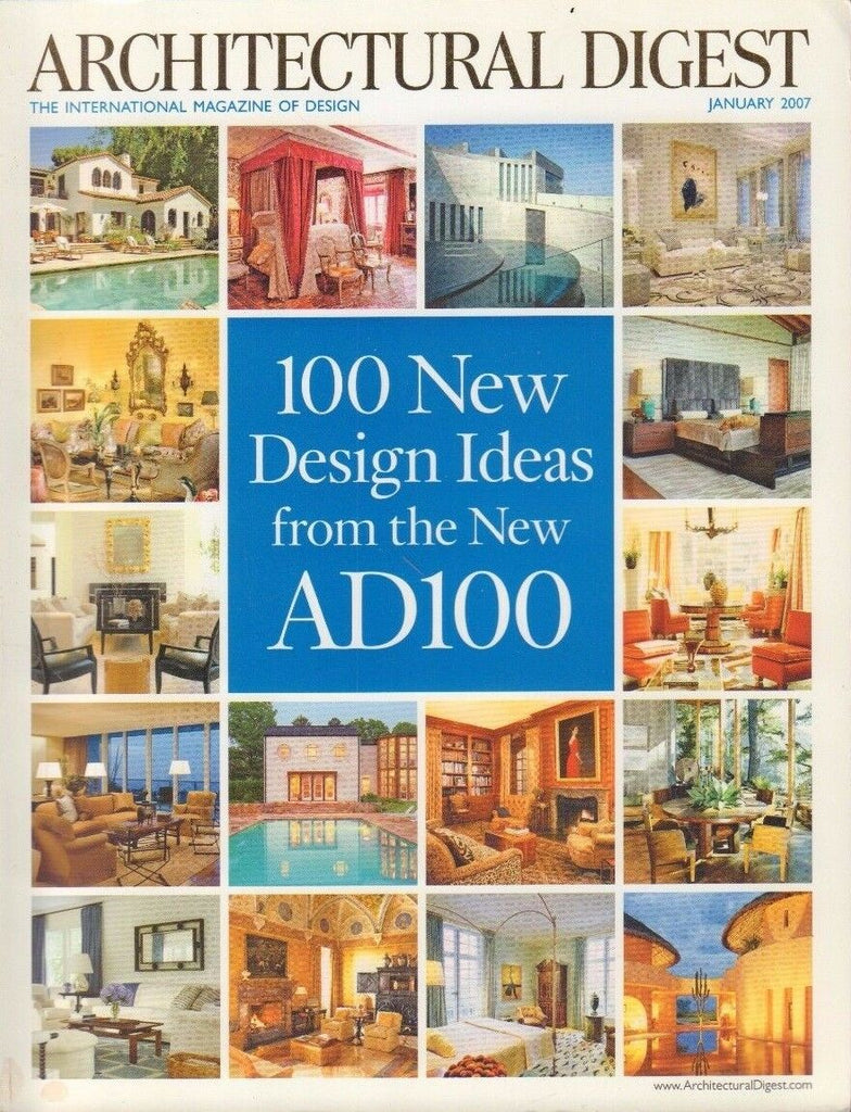 Architectural Digest January 2007 AD100 100 Design Ideas 021617DBE