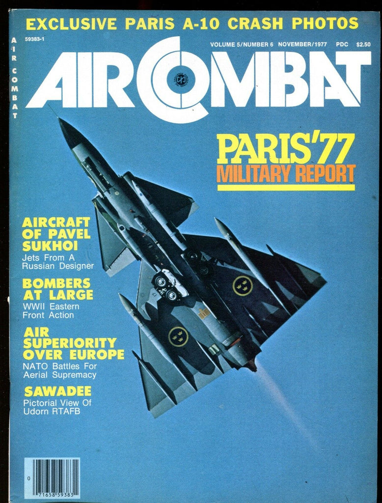 Air Combat Magazine November 1977 Paris '77 Military Report EX No ML 112616jhe