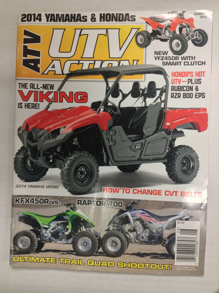 ATV UTV Action Magazine Rubicon & RZR 800 EPS August 2013 032617nonR