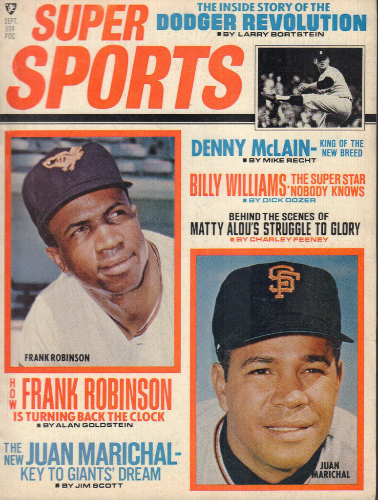 Super Sports September 1969 Frank Robinson Juan Marichal 042320DBE