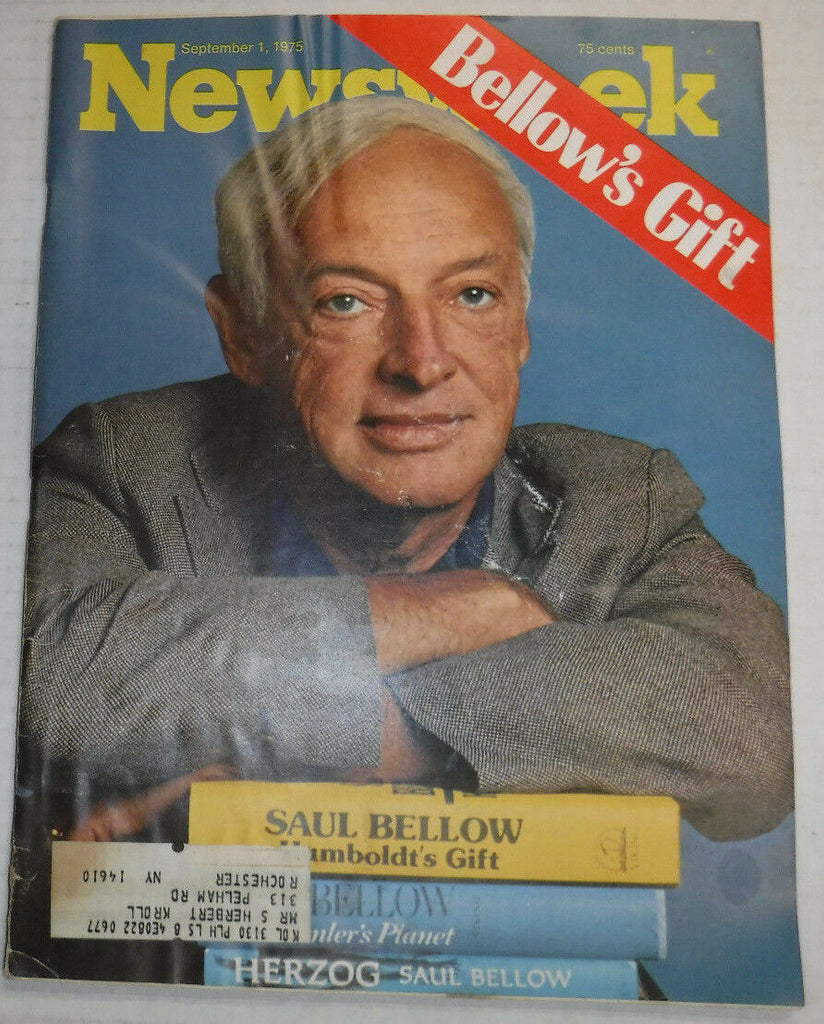 Newsweek Magazine Saul Bellow's Gift September 1, 1975 100316R
