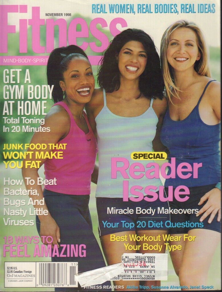 Fitness Magazine November 1998 Akiba Tripp Susanne Alvarado 090618AME2