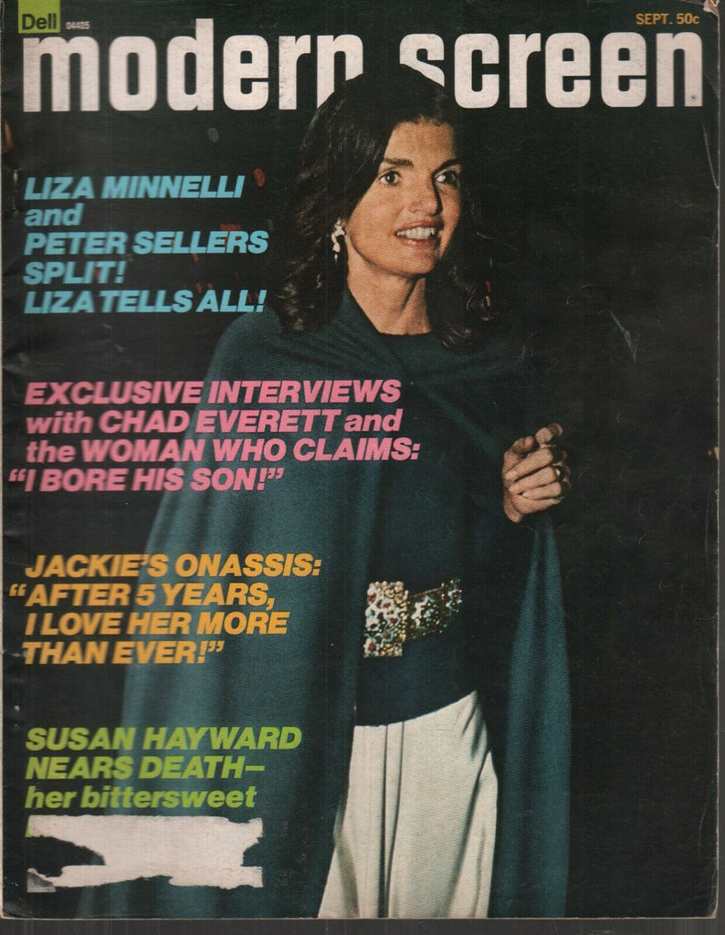 Modern Screen September 1973 Jackie Kennedy Liza Minelli Peter Seller 072419AME3