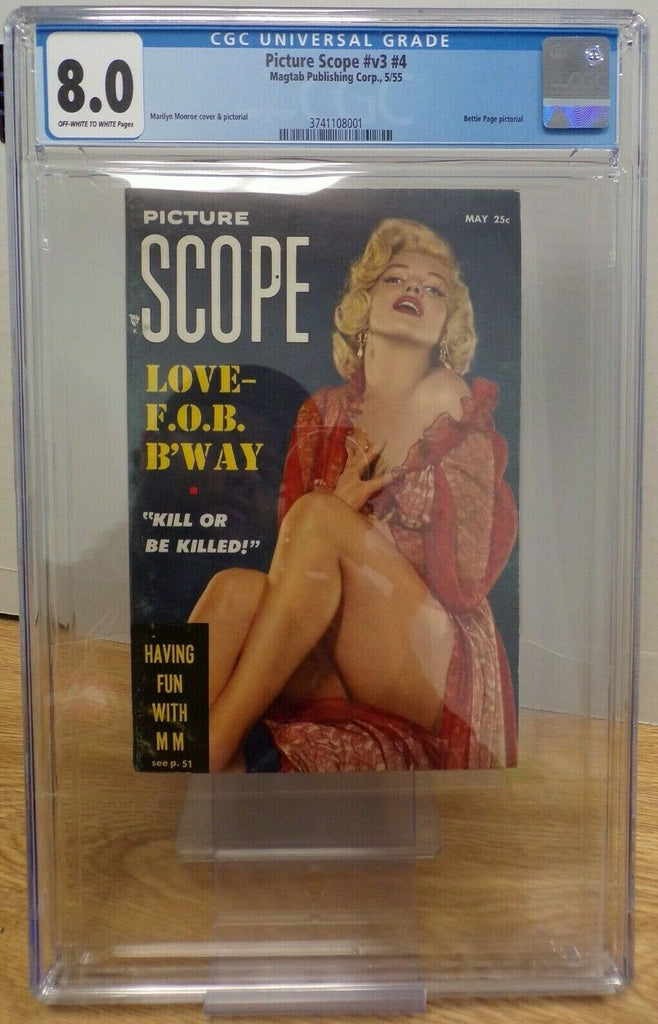 Picture Scope V3 #4 5/55 Marilyn Monroe Betty Page CGC 8.0 DBMM
