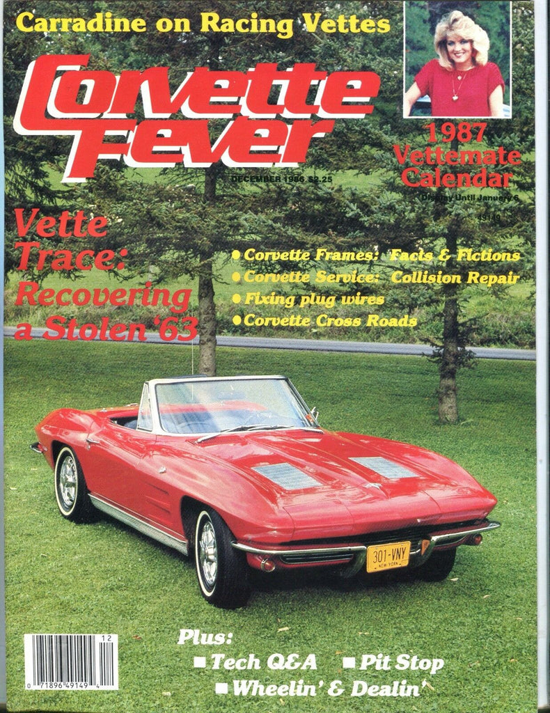 Corvette Fever Magazine December 1986 Recovering Stolen '63 071017nonjhe