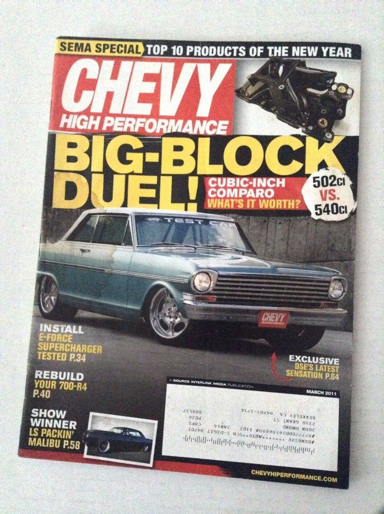 Chevy High Performance Magazine Cubic Inch Comparo March 2011 031317NONRH