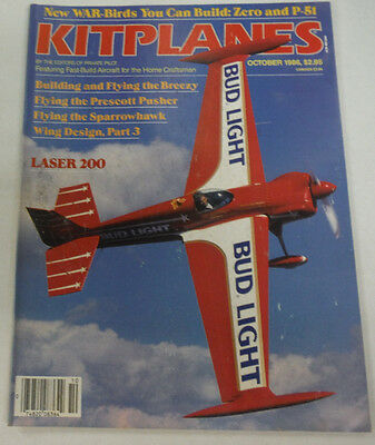Kitplanes Magazine Laser 200 & Building And Flying October 1986 081414R