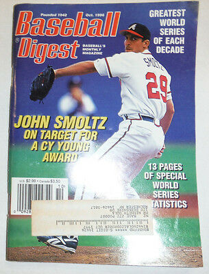 Baseball Digest Magazine John Smoltz & World Series Stats October 1996 020315R