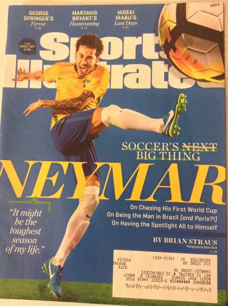Sports Illustrated Magazine Neymar Silva Santos August 7, 2017 081417nonrh2