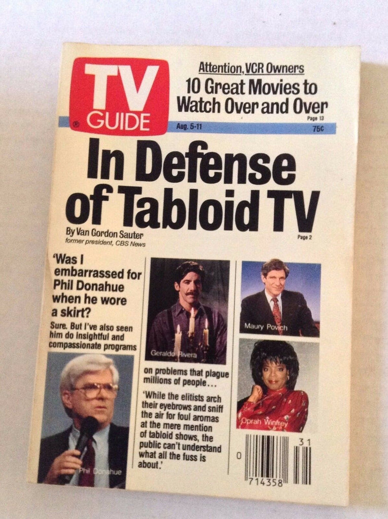Tv Guide Magazine Maury Povich Geraldo Rivera August 5-11 1989 021717RH