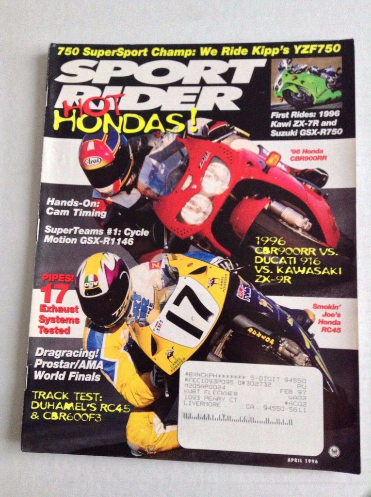 Sport Rider Magazine Hands On Cam Timing April 1996 032017NONRH