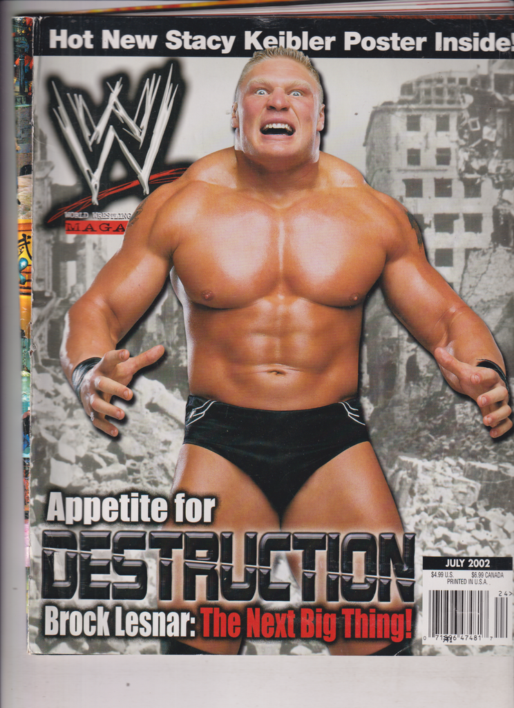 WWE Magazine Brock Lesnar Stacy Keibler July 2002 121719nonr