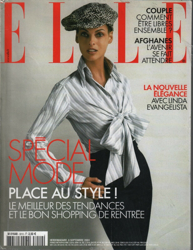 Elle French Magazine 8 Septembre 2003 September Avec Linda Evangelista 090919AME