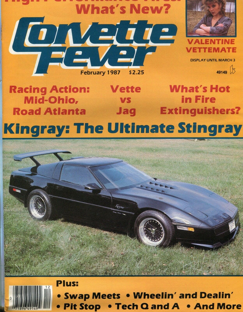 Corvette Fever Magazine February 1987 Kingray Stingray EX No ML 021717jhe