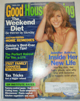 Good Housekeeping Magazine Jennifer Aniston Family Dinners March 2006 021315R