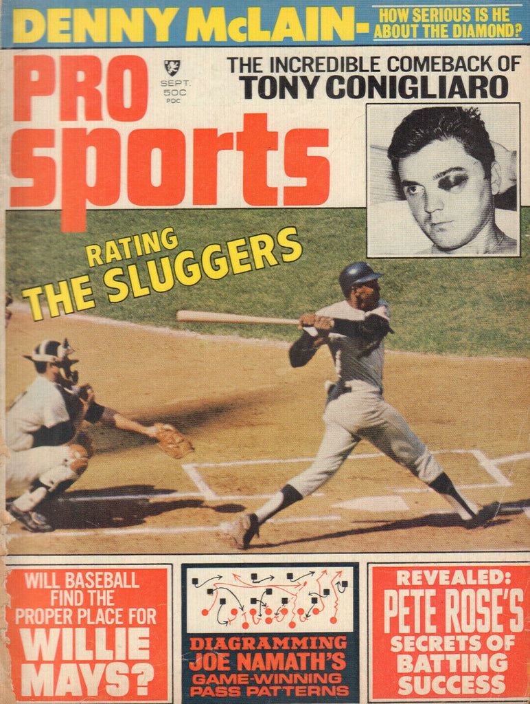 Pro Sports September 1969 Tony Conigliaro Pete Rose Willie Mays 042320DBE
