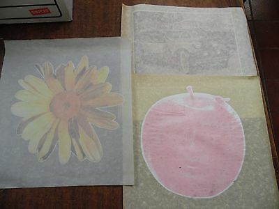 Vintage 1970s Iron On Sheets, Apple Records, 1928 Packard & Sunflower 123115ame