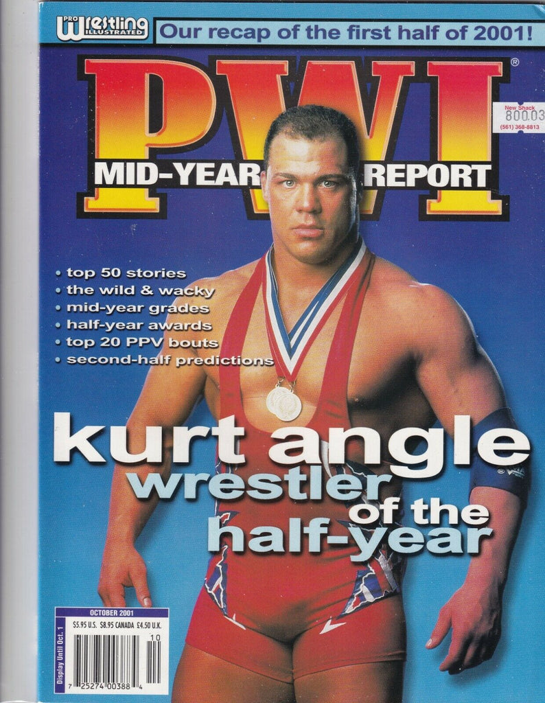 Pro Wrestling Illustrated Magazine Kurt Angle PWI Report October 2001 061419nonr