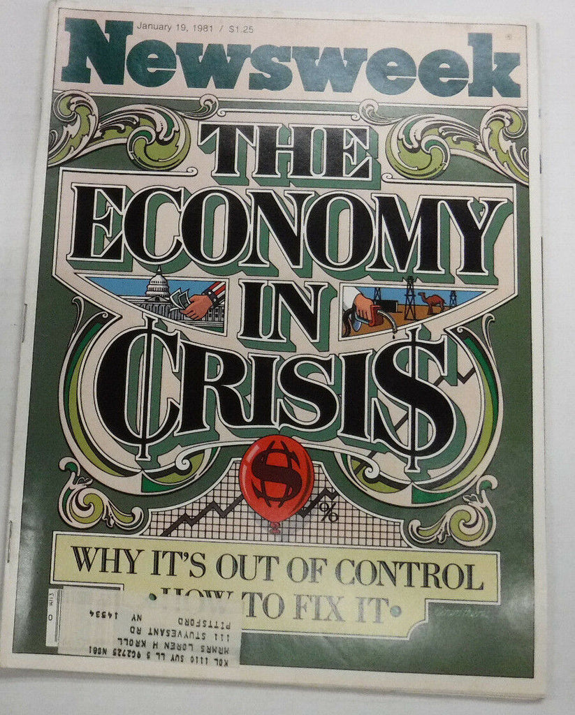 Newsweek Magazine The Economy Crisis January 19, 1981 101016R