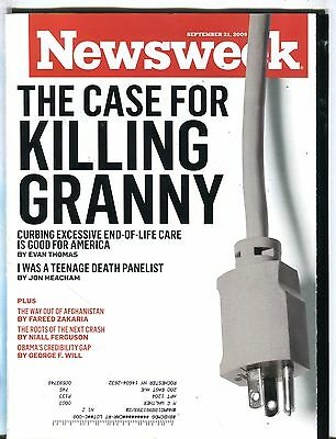 Newsweek Magazine September 21 2009 Killing Granny EX w/ML 090816jhe