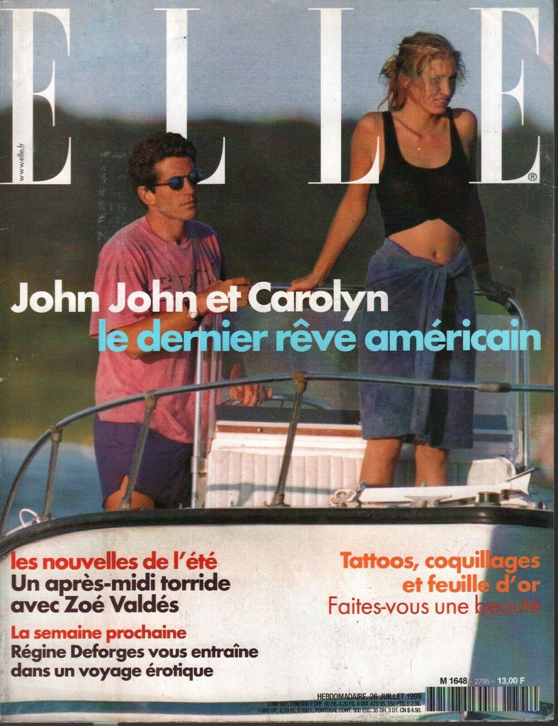Elle French Fashion Magazine July 26 1999 John Kennedy Carolyn Basset 100620ame