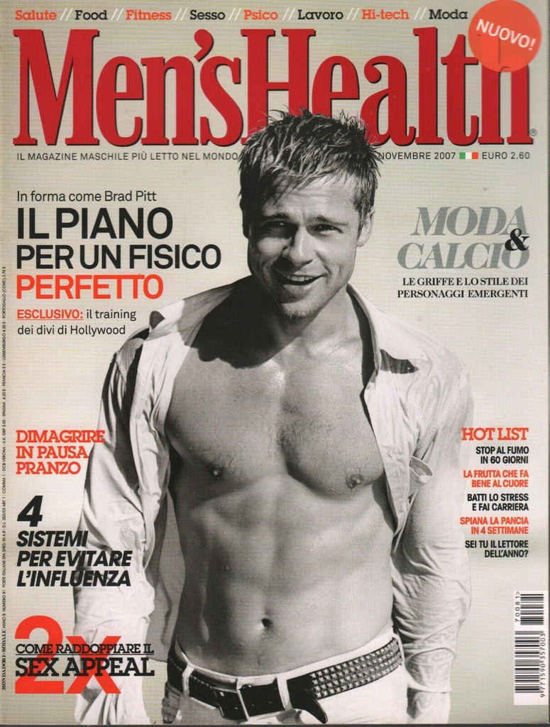 Men's Health Italian Magazine November 2007 Brad Pitt 031620AME