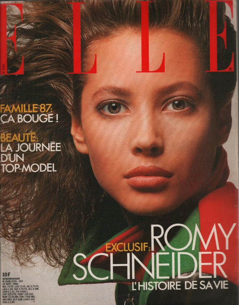 Elle French Fashion Magazine Sept 1986 Romy Schneider 112119AME
