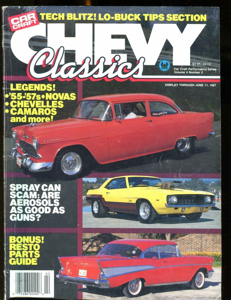 Car Craft Chevy Classics Magazine 1987 Nova Chevelle VG No ML 020617jhe