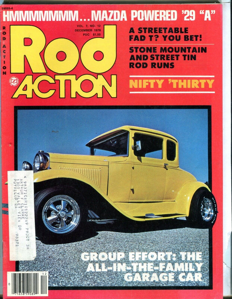 Rod Action Magazine December 1978 Mazda '29 A EX w/ML 032017nonjhe
