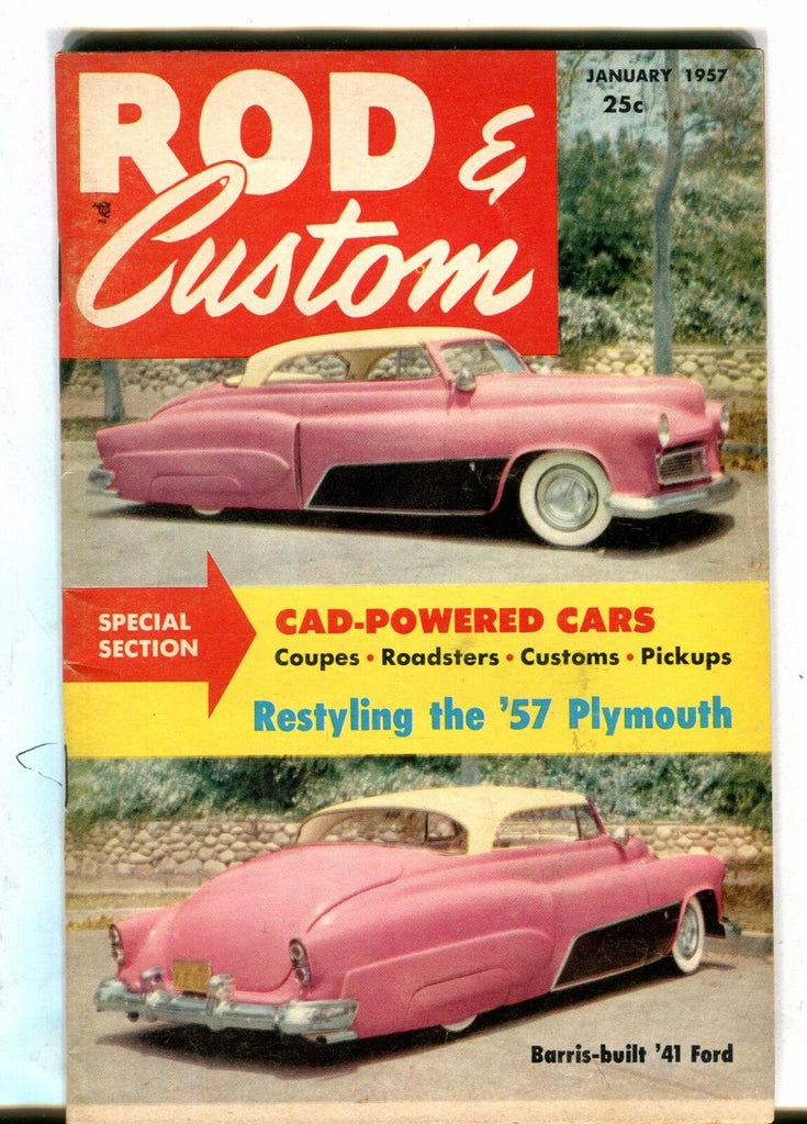 Rod & Custom Magazine January 1957 '57 Plymouth EX 042517nonjhe