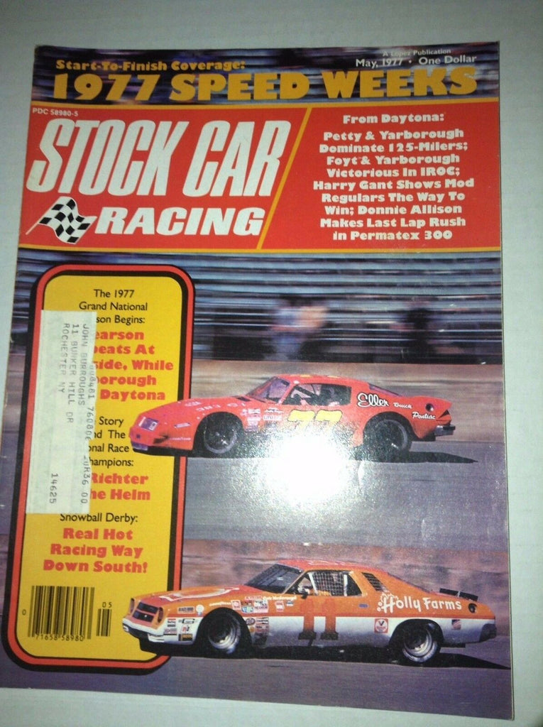 Stock Car Racing Magazine Richard Petty Yarborough May 1977 040617NONRH