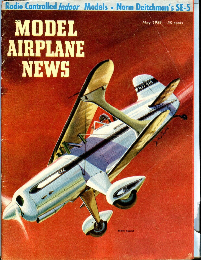 Model Airplane News Magazine May 1959 Sablar Special VG 040817nonjhe