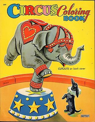 Circus Coloring Book Unused 2537 w/Cutouts 062816DBEL