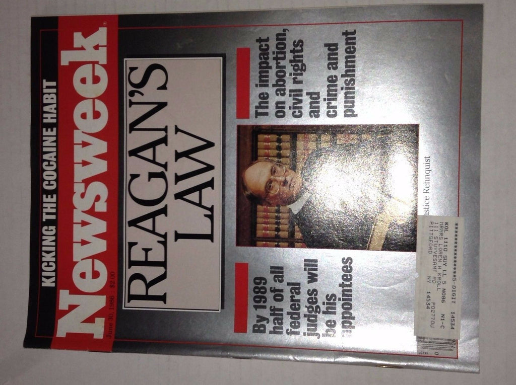 Newsweek Magazine Reagan's Law June 30, 1986 102016RH