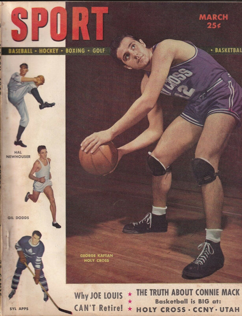Sport Magazine George Kaftan Joe Louis Hal Newhouser March 1948 NO ML 080519nonr