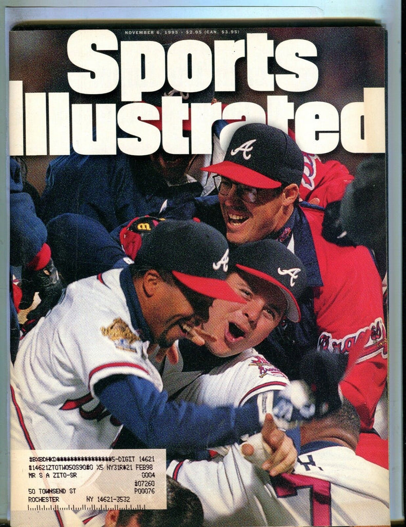Sports Illustrated Magazine November 6 1995 Atlanta Braves EX w/ML 050917nonjhe