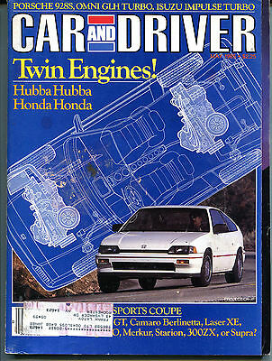 Car and Driver Magazine May 1985 Twin Engines! Honda Porsche VGEX 122915jhe2