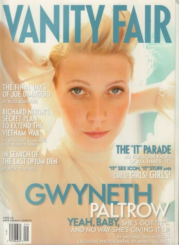 Vanity Fair September 2000 Gwyneth Paltrow Joe DiMaggio Nick Tosches 012519DBE