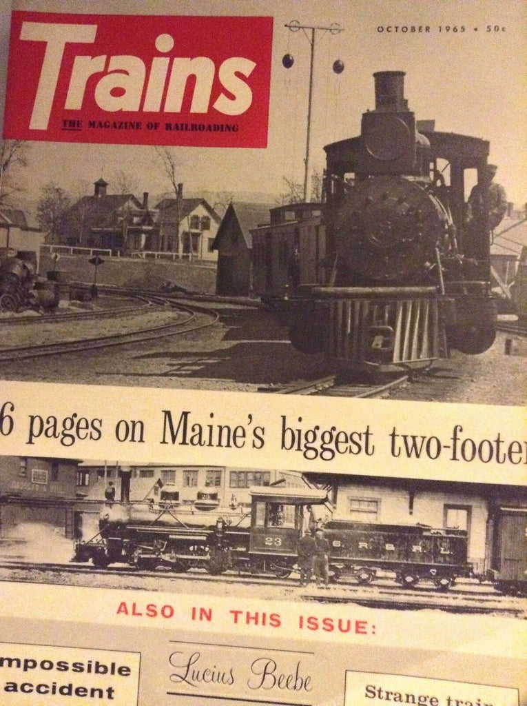 Trains Magazine Maine's Biggest Two-Footer October 1965 120417nonrh