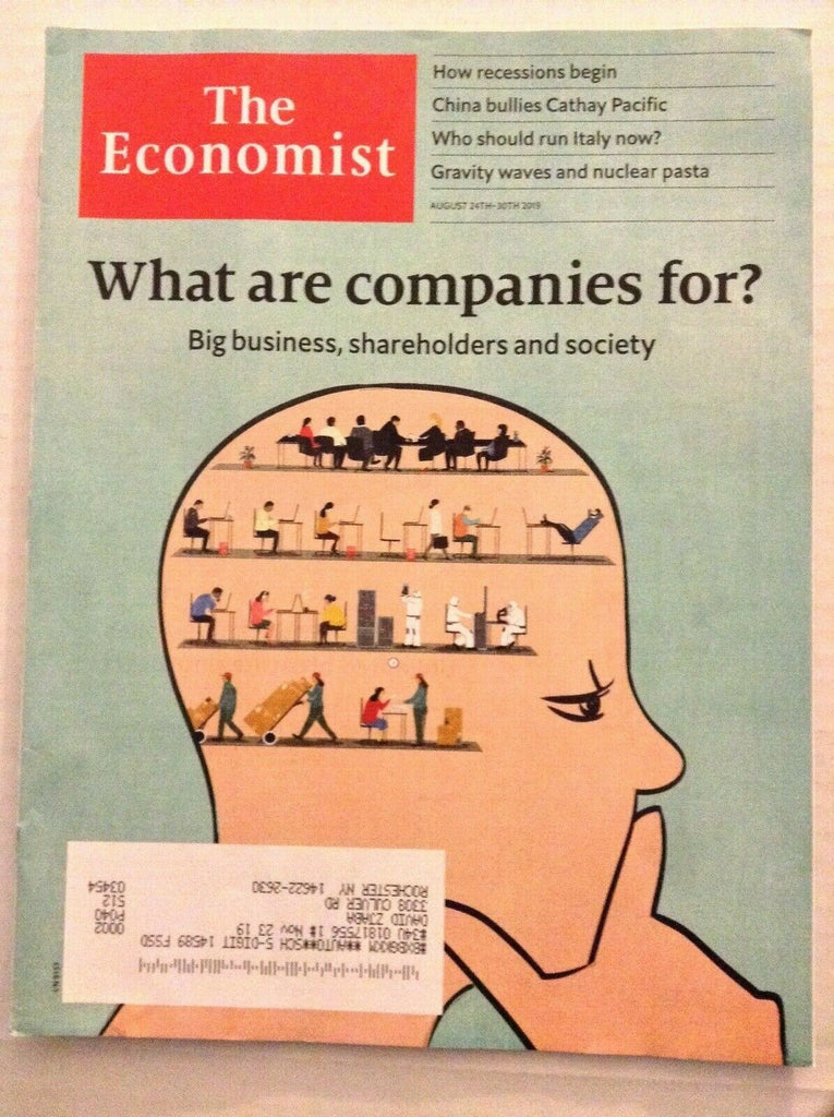 The Economist Mag What Are Companies For August 24, 2019 101719nonrh