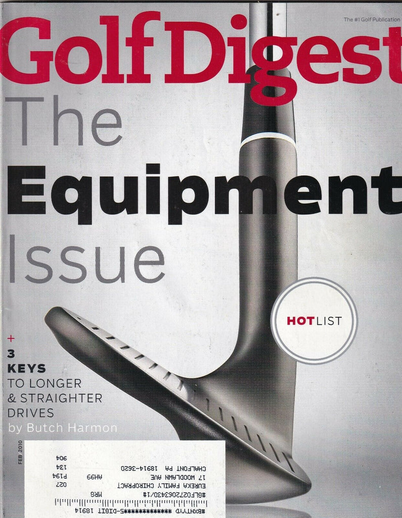 Golf Digest Magazine The Equipment Issue February 2010 102219nonr