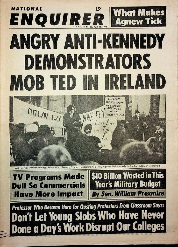 National Inquirer Vintage April 19 1970 John F Kennedy Ted Kennedy 030321ame