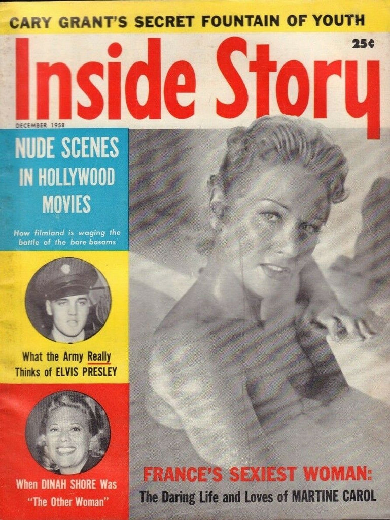 Inside Story December 1958 Elvis Pesley Martine Carol Dinah Shore 013119DBE2