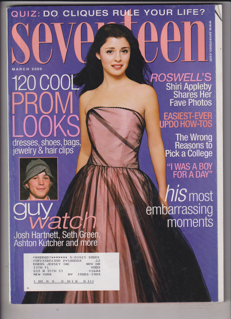 Seventeen Mag Roswell's Shiri Appleby Ashton Kutcher March 2000 013020nonr